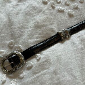 Brighton Black and Brown (reversible) Leather Belt